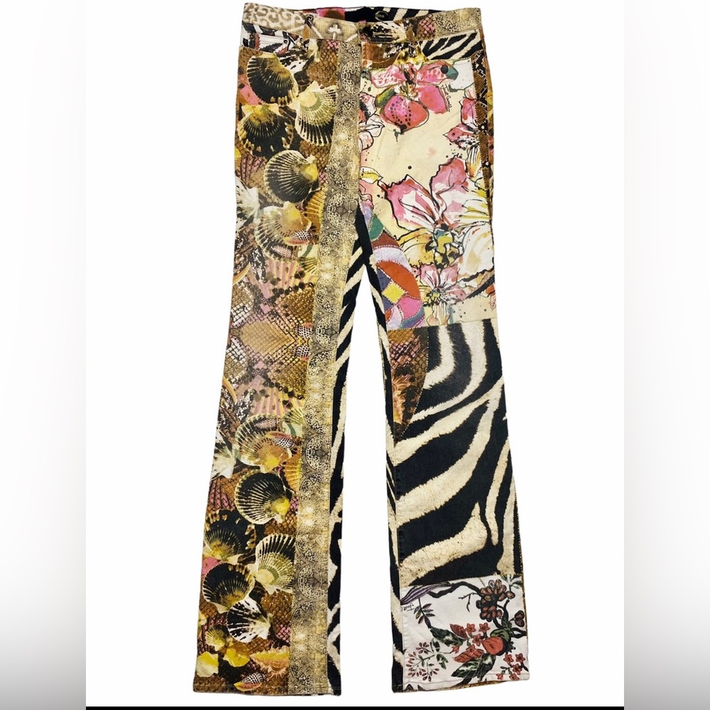 Roberto Cavalli Y2K Flora & Fauna Psychedelic Pants